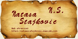 Nataša Stajković vizit kartica